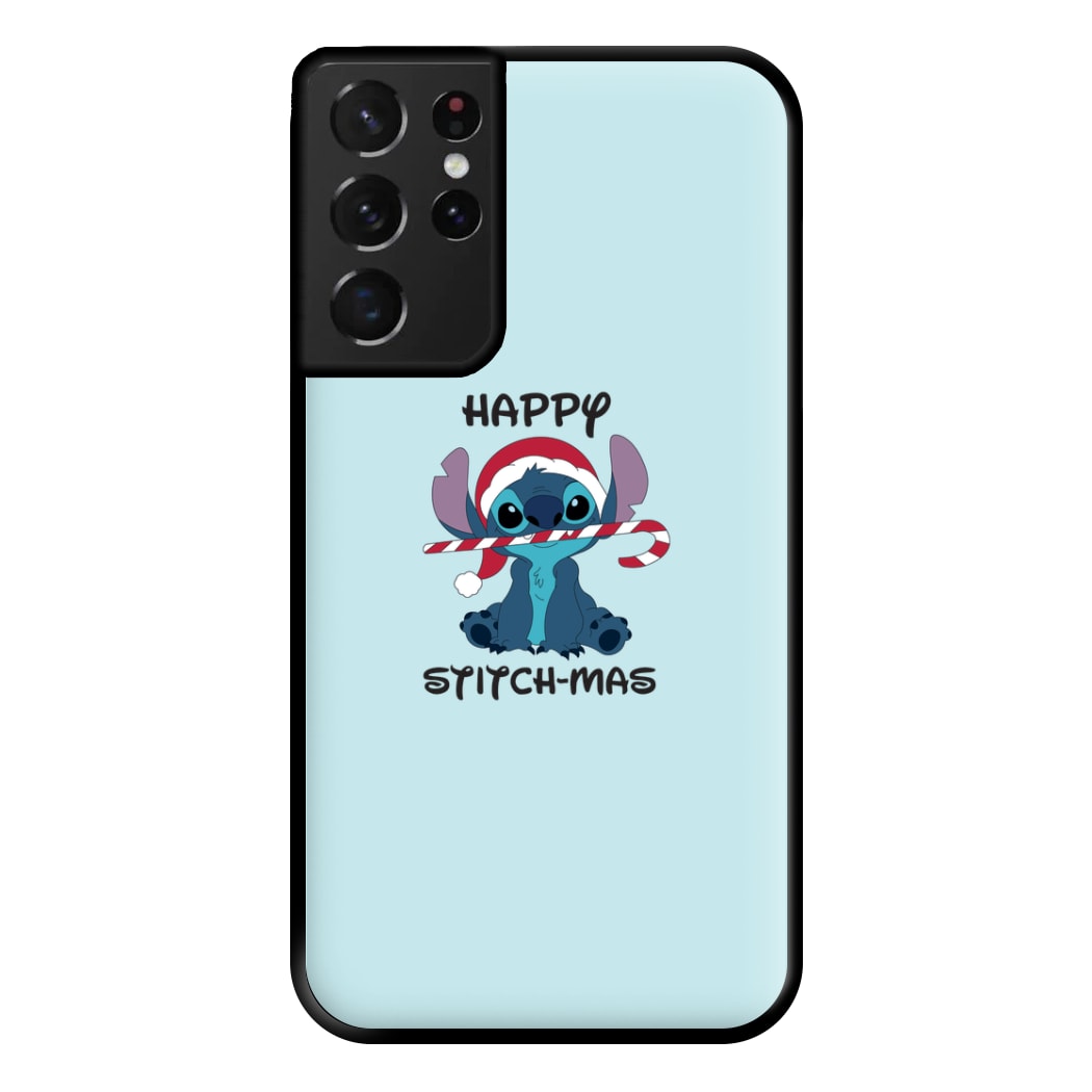 Happy Blue Alienmas - Christmas Phone Case for Galaxy S21 Ultra