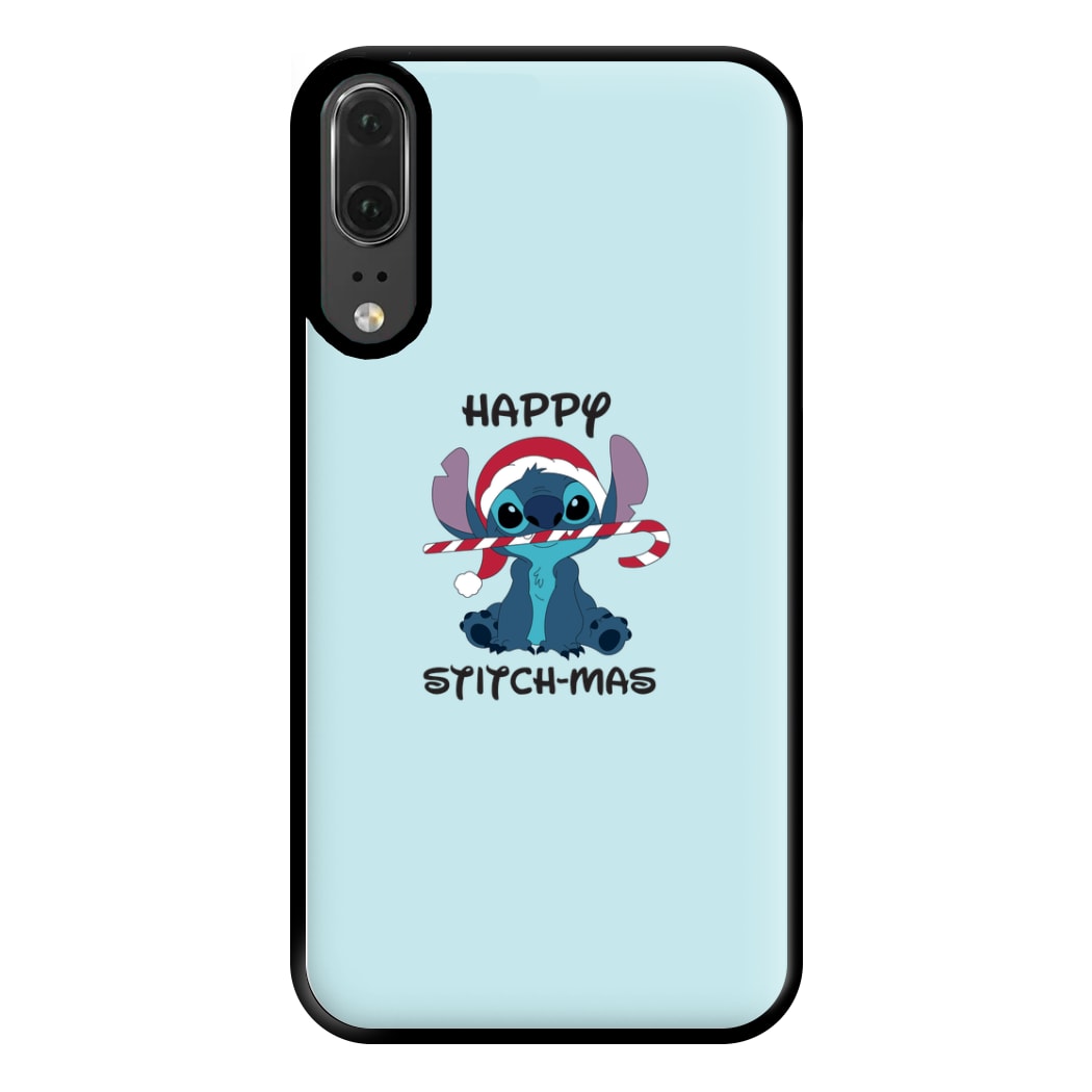 Happy Blue Alienmas - Christmas Phone Case for Huawei P20