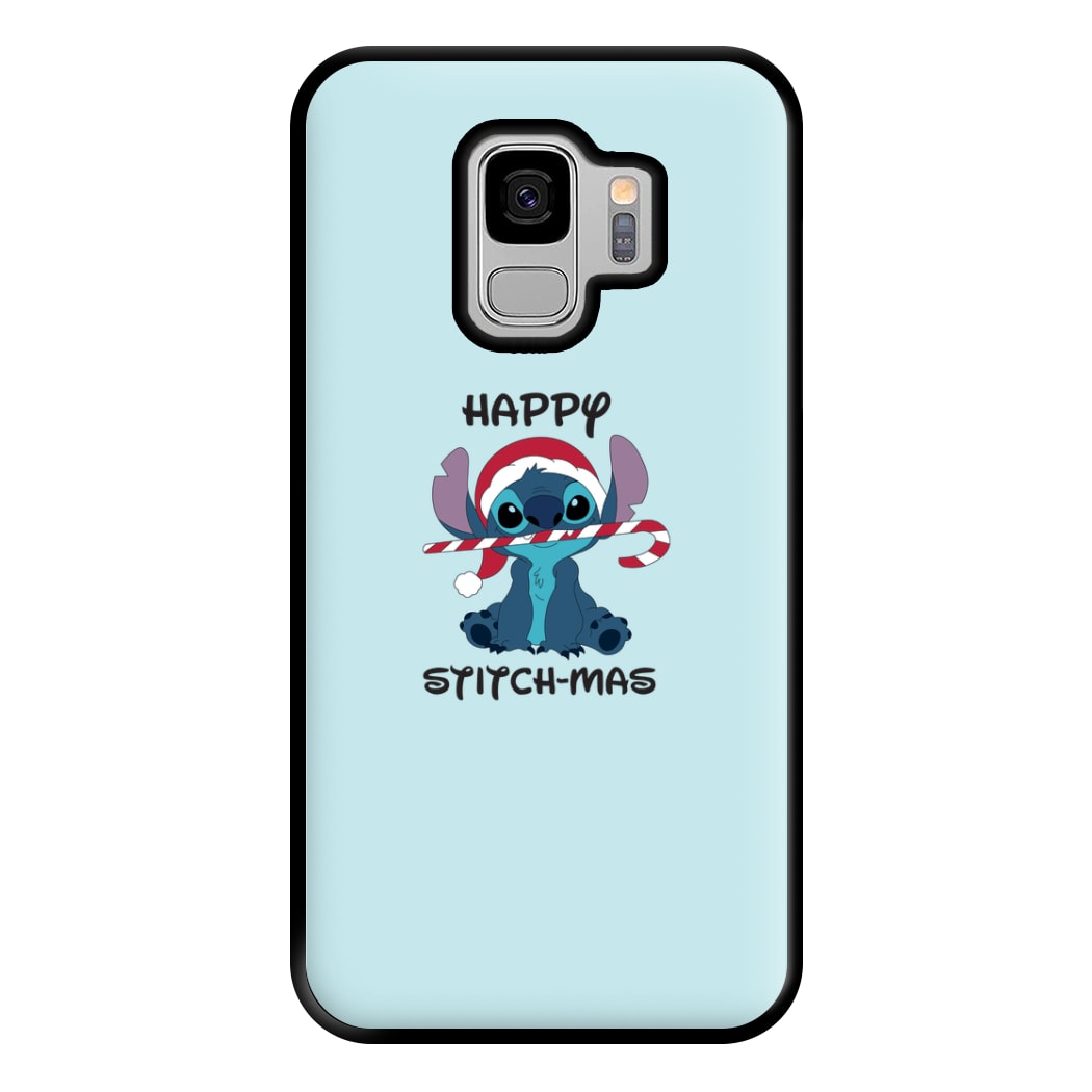 Happy Blue Alienmas - Christmas Phone Case for Galaxy S9 Plus