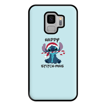 Happy Blue Alienmas - Christmas Phone Case for Galaxy S9 Plus