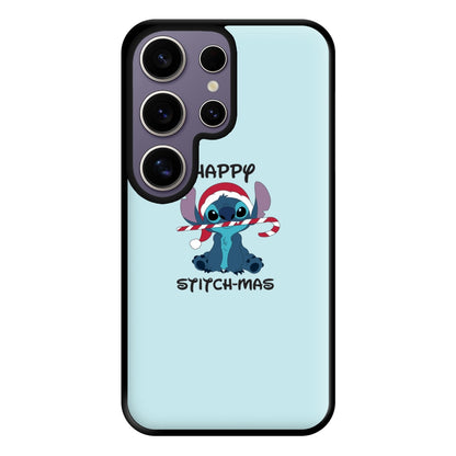 Happy Blue Alienmas - Christmas Phone Case for Galaxy S25 Ultra