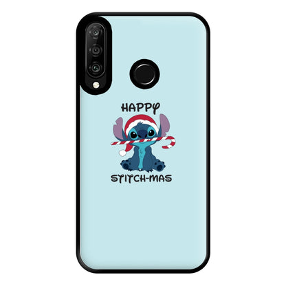 Happy Blue Alienmas - Christmas Phone Case for Huawei P30 Lite