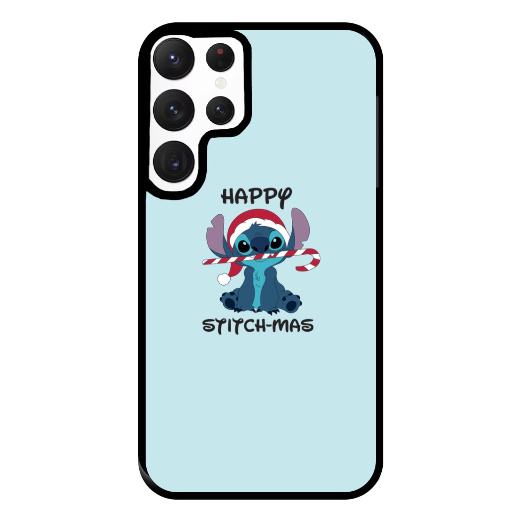 Happy Blue Alienmas - Christmas Phone Case for Galaxy S22 Ultra