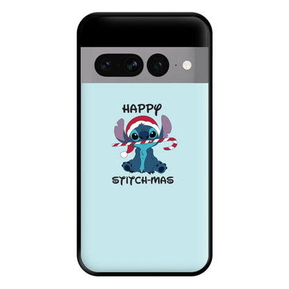 Happy Blue Alienmas - Christmas Phone Case for Google Pixel 7 Pro