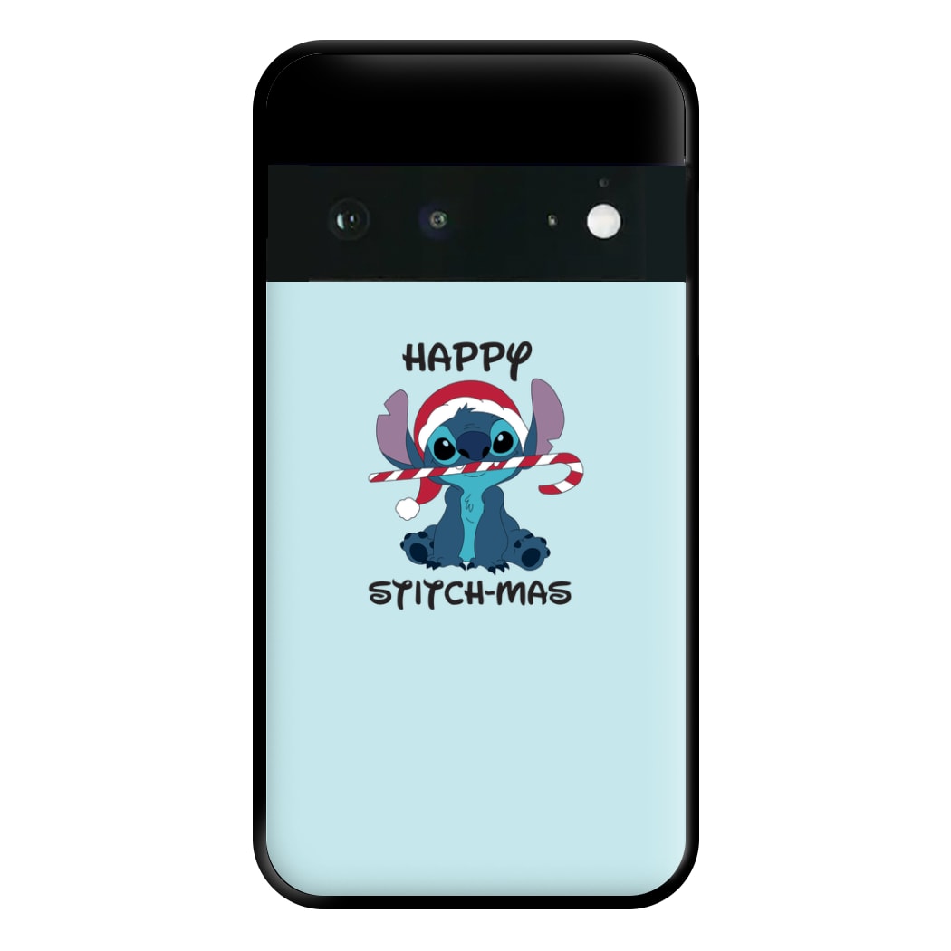 Happy Blue Alienmas - Christmas Phone Case for Google Pixel 6a