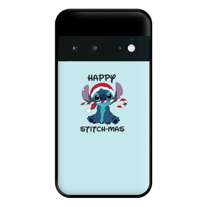 Happy Blue Alienmas - Christmas Phone Case for Google Pixel 6a