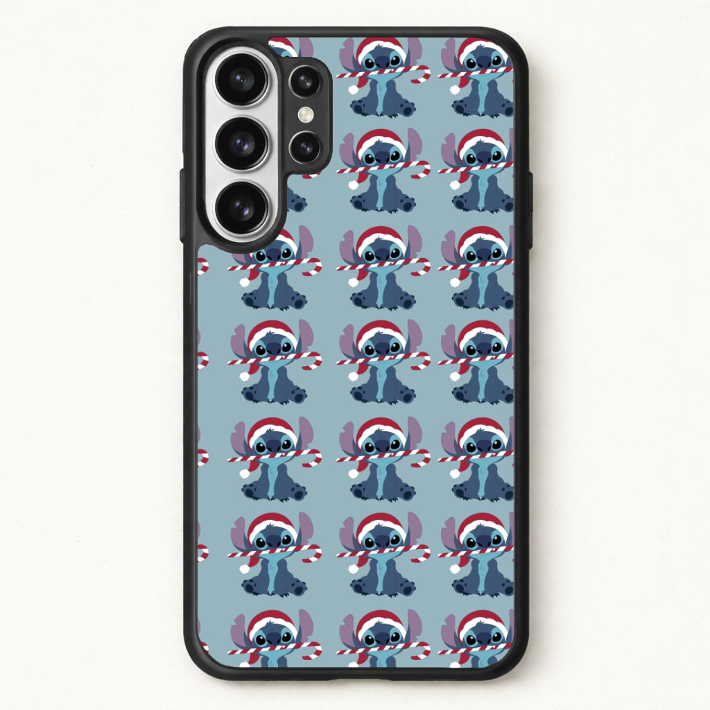 Christmas Blue Alien Pattern Phone Case for Galaxy S26 Ultra