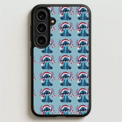 Christmas Blue Alien Pattern Phone Case for Galaxy S25FE