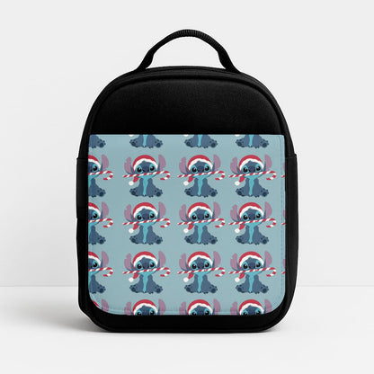 Christmas Blue Alien Pattern Lunchbox