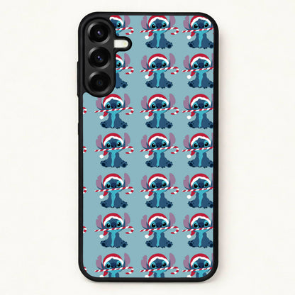 Christmas Blue Alien Pattern Phone Case for Galaxy A17