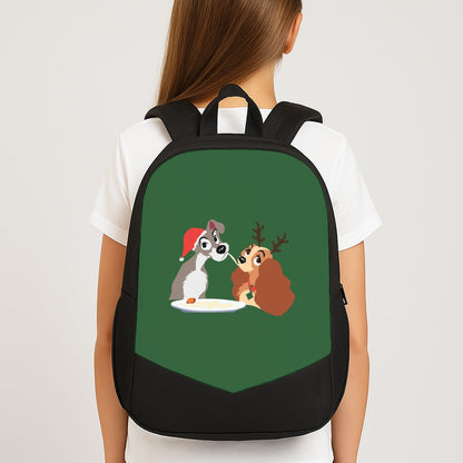 Christmas Lady Large School Bag