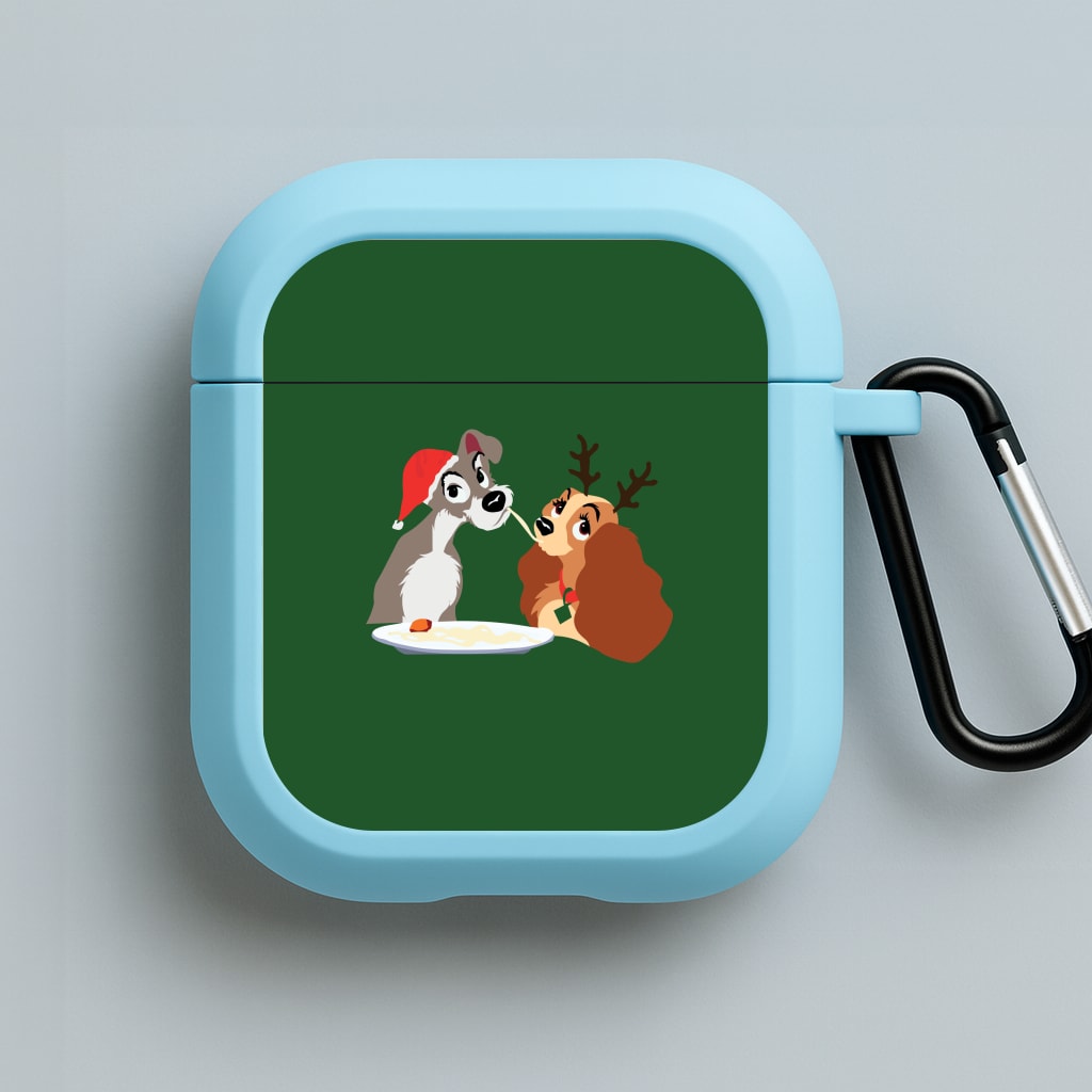 Christmas Lady Blue AirPods Case