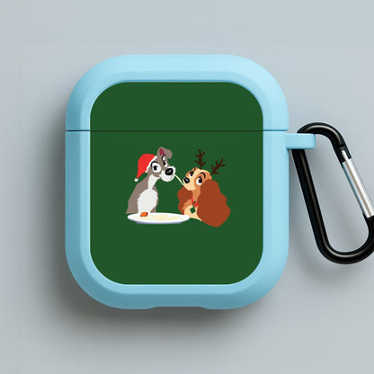 Christmas Lady Blue AirPods Case
