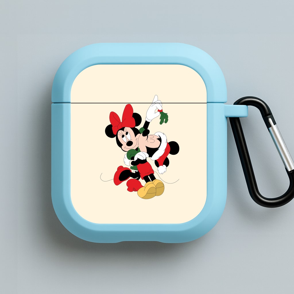 Mistletoe Fairytale Mice - Christmas Blue AirPods Case