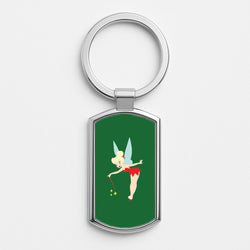 Christmas Tinkerbell Silver Keyring