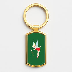 Christmas Tinkerbell Gold Keyring