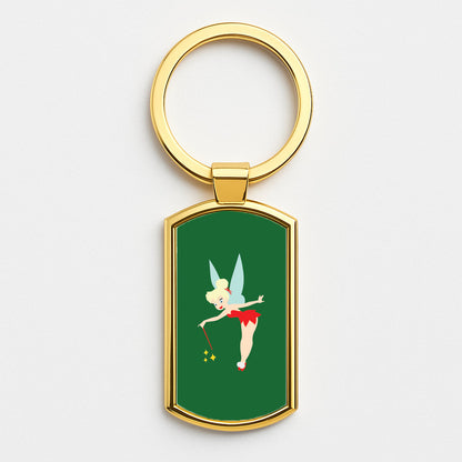 Christmas Tinkerbell Gold Keyring