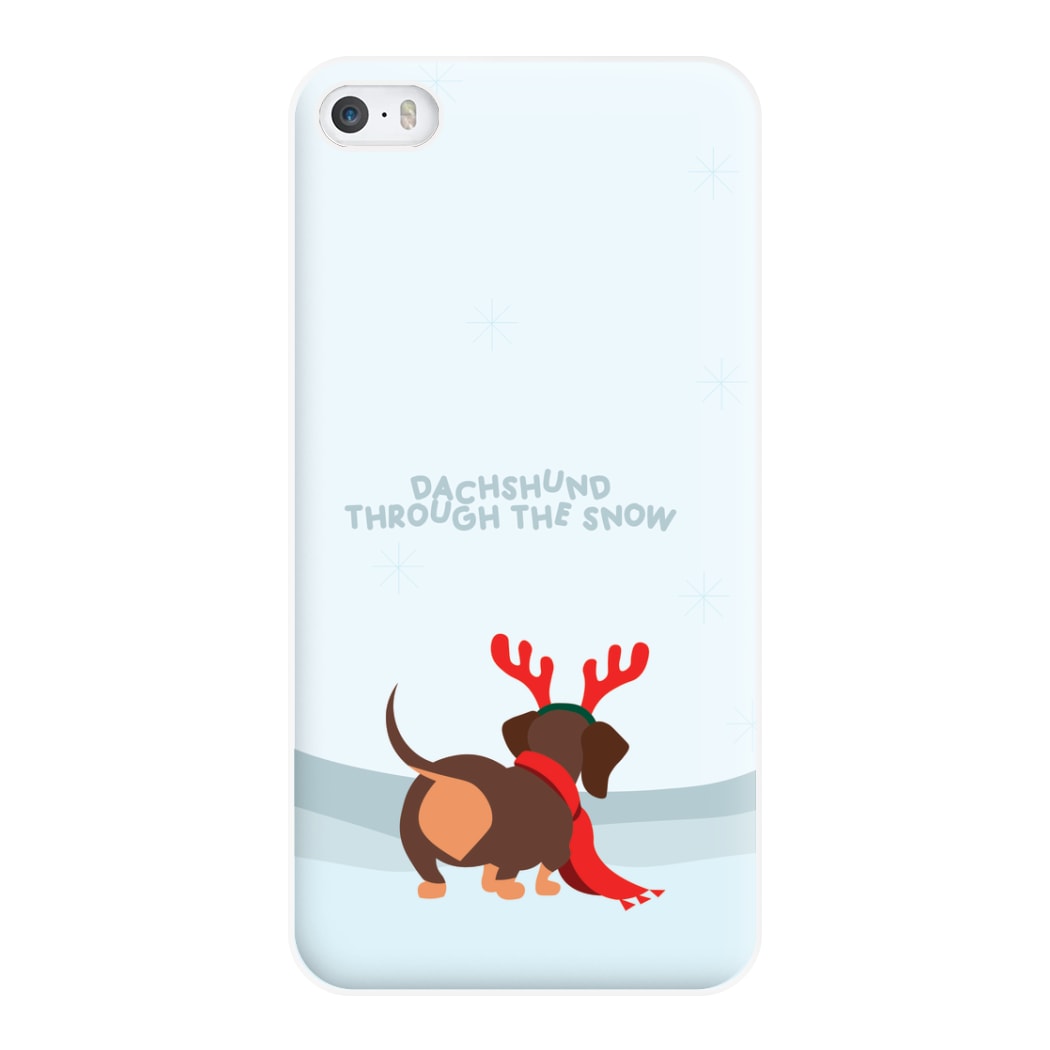 Dachshund Through The Snow - Christmas Phone Case for iPhone 5 / 5s / SE 2016