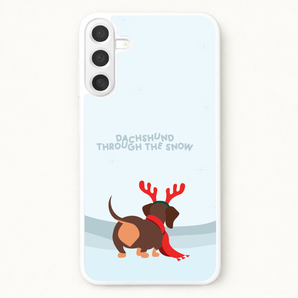 Dachshund Through The Snow - Christmas Phone Case for Galaxy A57