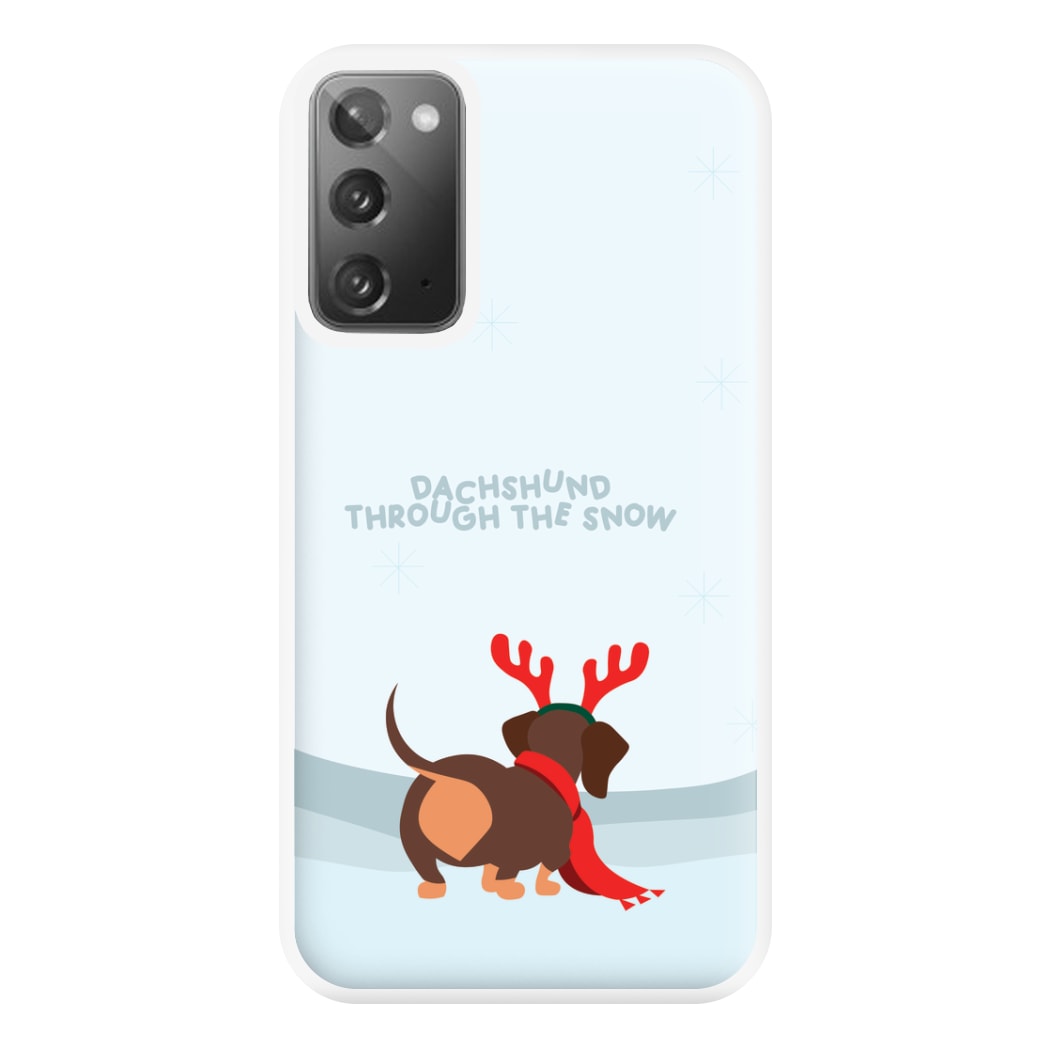 Dachshund Through The Snow - Christmas Phone Case for Galaxy Note 20 Ultra