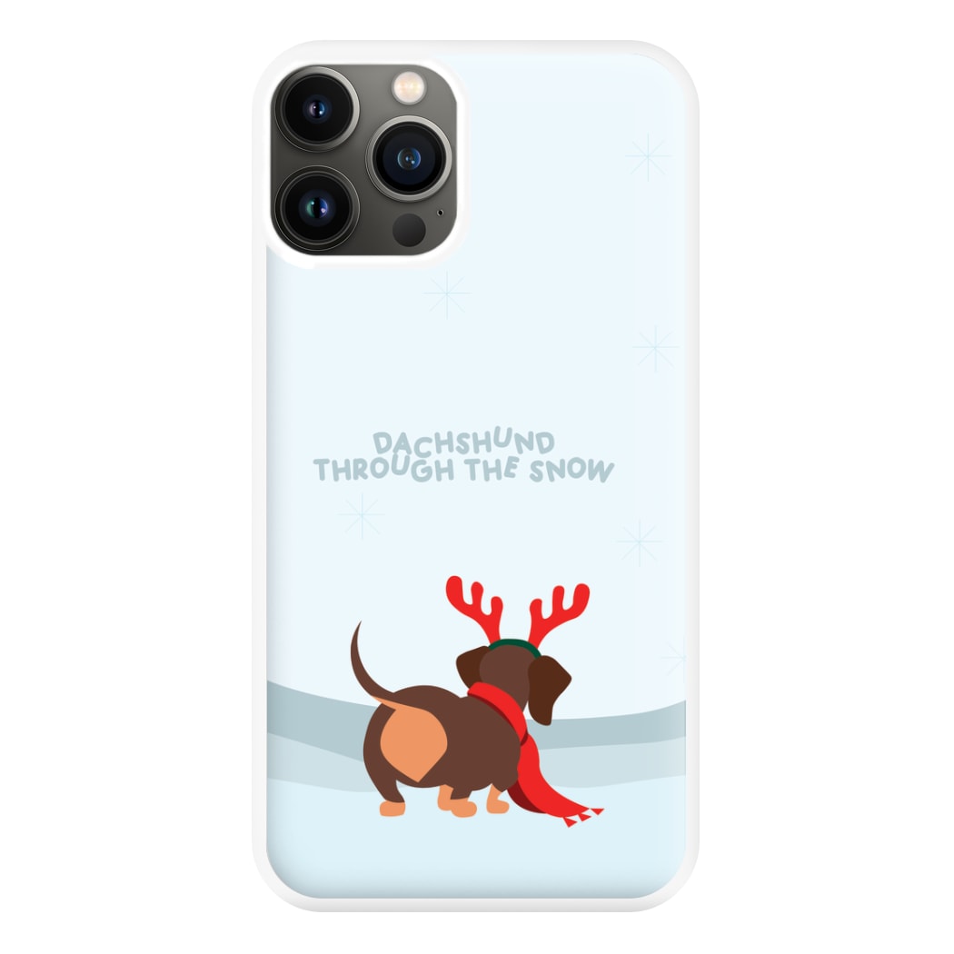 Dachshund Through The Snow - Christmas Phone Case for iPhone 11 Pro Max