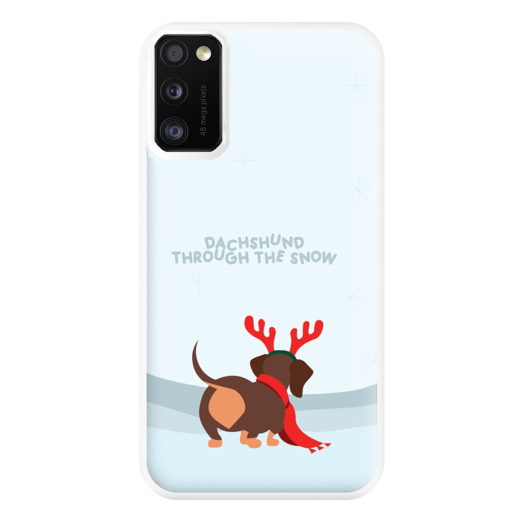 Dachshund Through The Snow - Christmas Phone Case for Galaxy A41