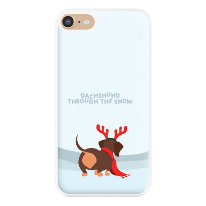 Dachshund Through The Snow - Christmas Phone Case for iPhone 6 / 7 / 8 / SE