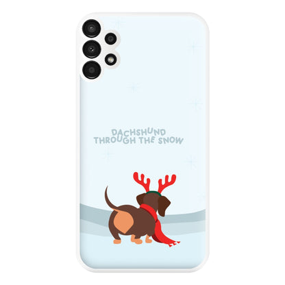 Dachshund Through The Snow - Christmas Phone Case for Galaxy A13