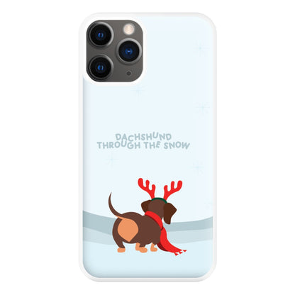 Dachshund Through The Snow - Christmas Phone Case for iPhone 12 Pro Max