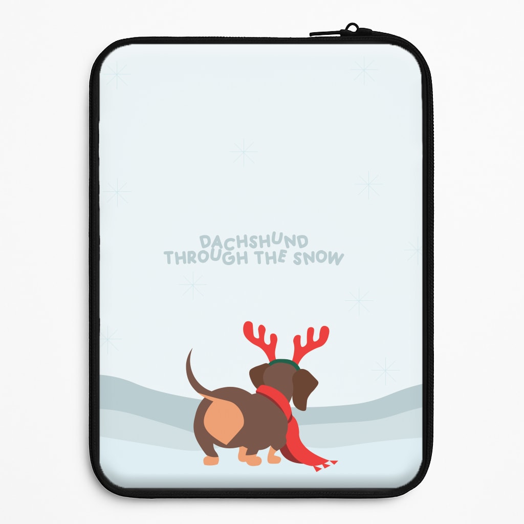 Dachshund Through The Snow - Christmas Laptop Sleeve