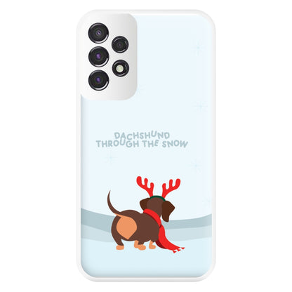 Dachshund Through The Snow - Christmas Phone Case for Galaxy A53