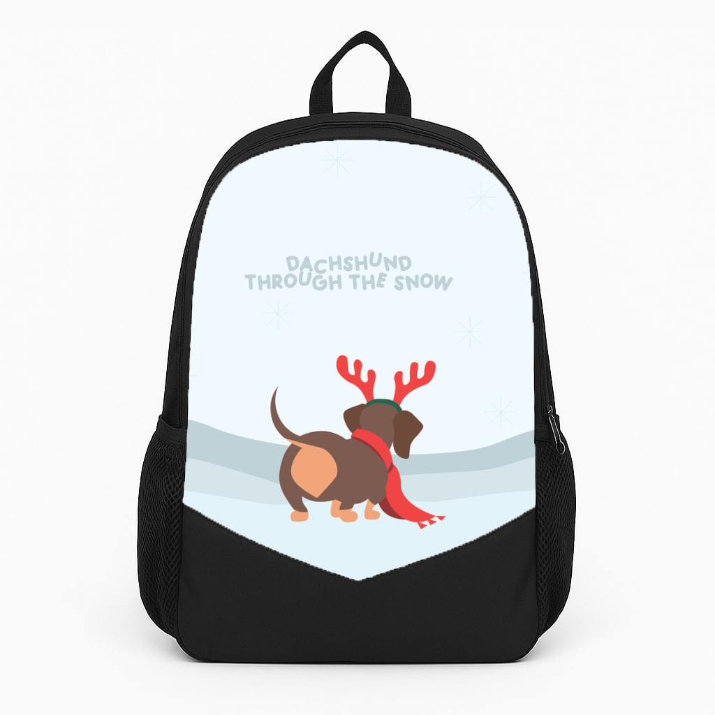 Dachshund Through The Snow - Christmas Backpack