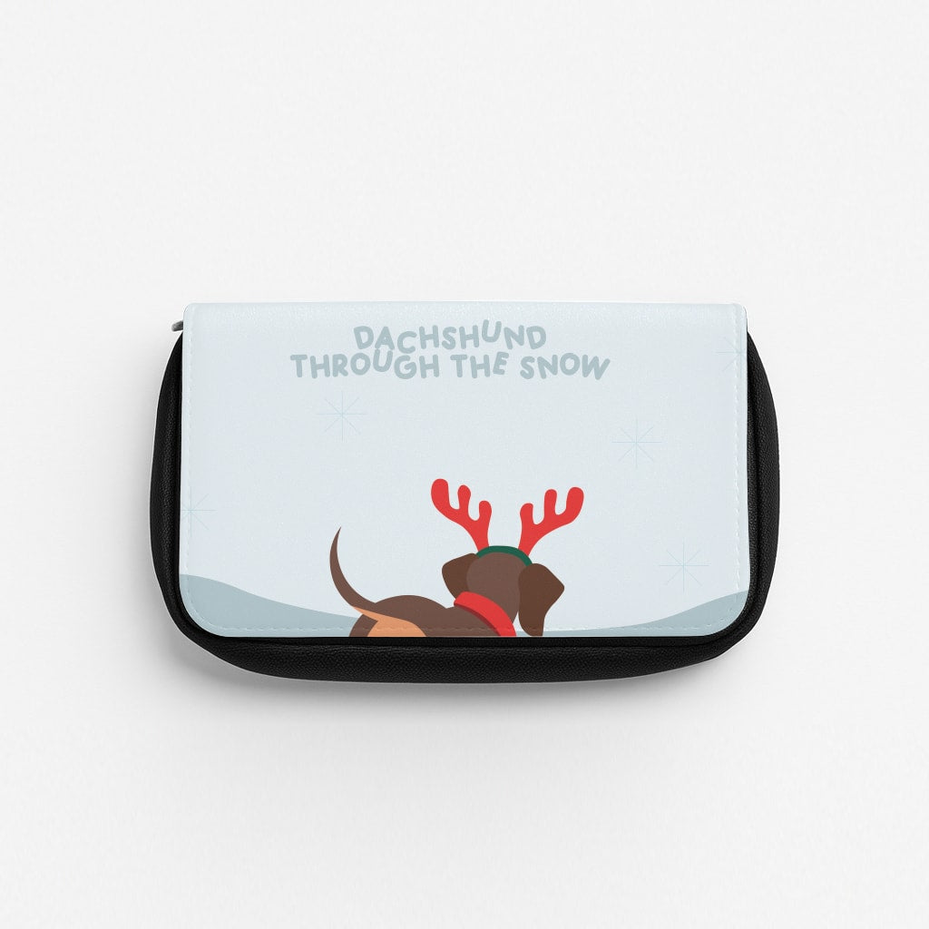Dachshund Through The Snow - Christmas Pencil Case