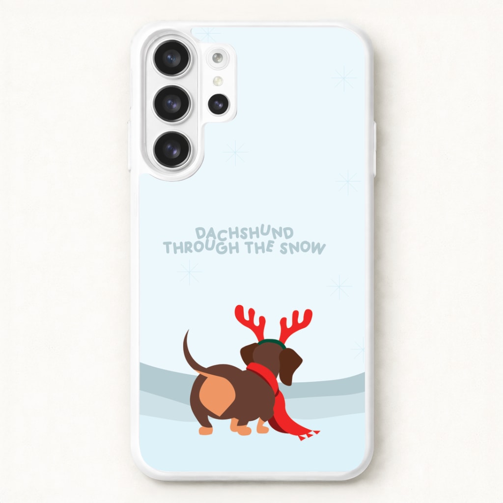 Dachshund Through The Snow - Christmas Phone Case for Galaxy S26 Ultra
