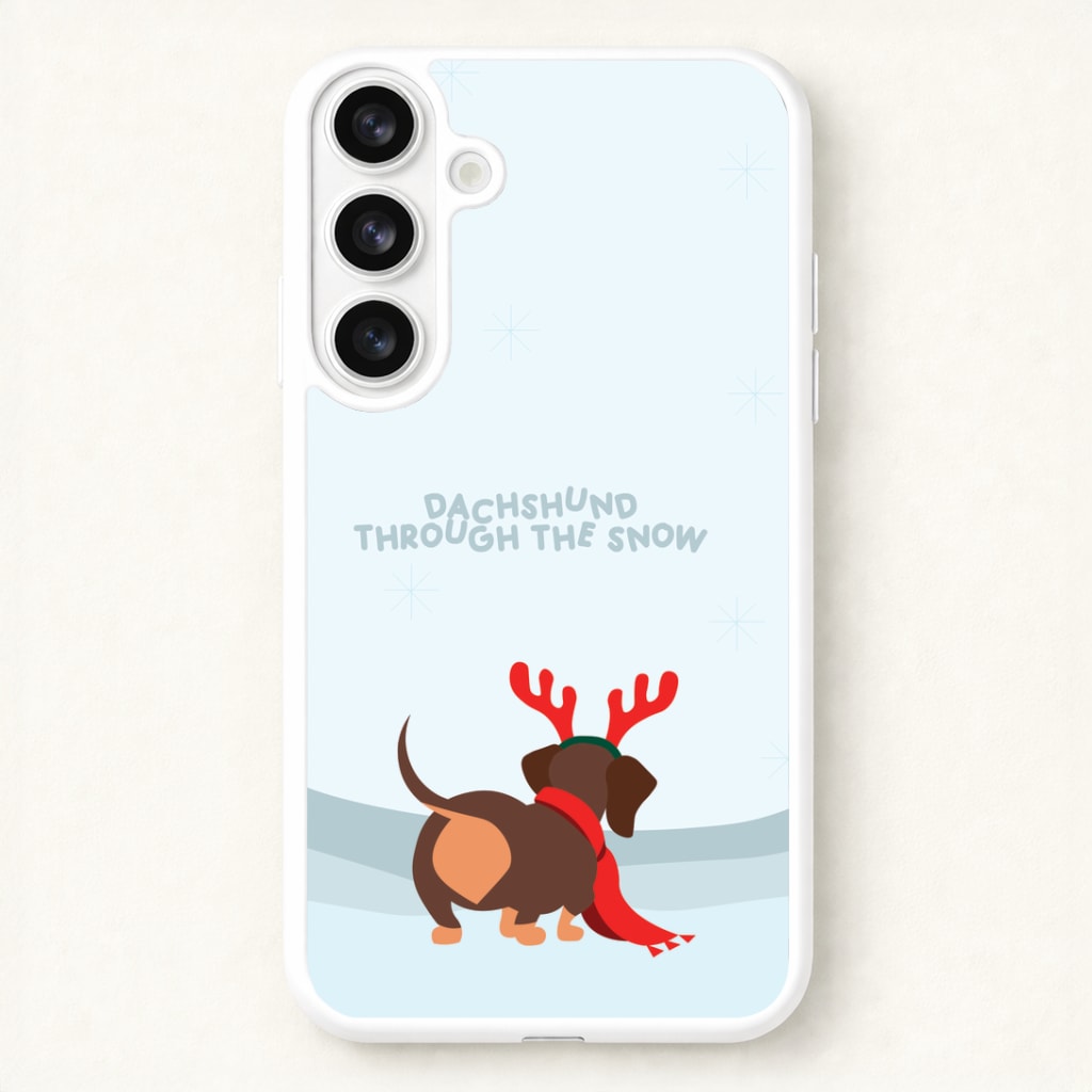 Dachshund Through The Snow - Christmas Phone Case for Galaxy S26