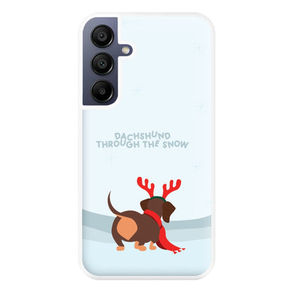 Dachshund Through The Snow - Christmas Phone Case for Galaxy A16