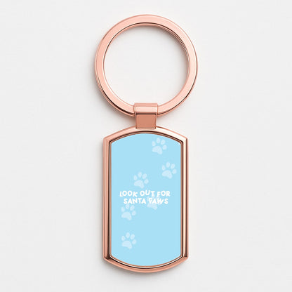 Santa Paws - Christmas Rose Gold Keyring