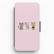 Meowy Christmas Flip / Wallet Phone Case 1