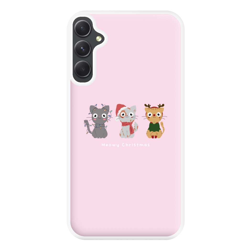 Meowy Christmas  Phone Case for Galaxy A14