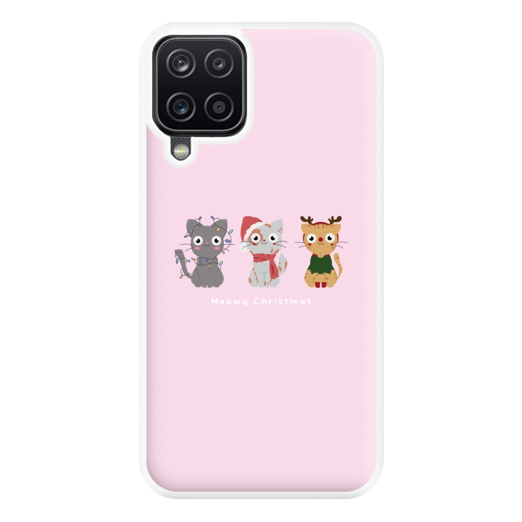 Meowy Christmas  Phone Case for Galaxy A12