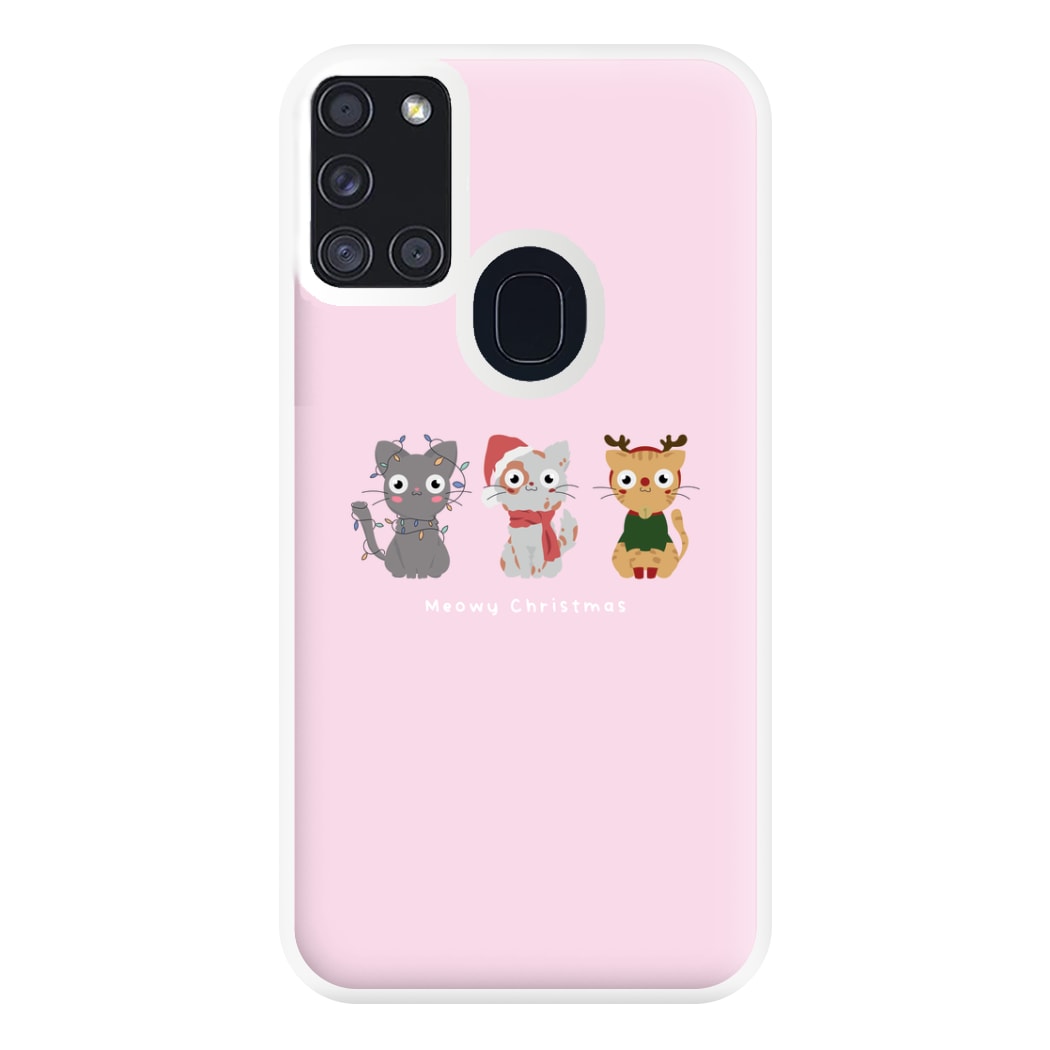 Meowy Christmas  Phone Case for Galaxy A21s