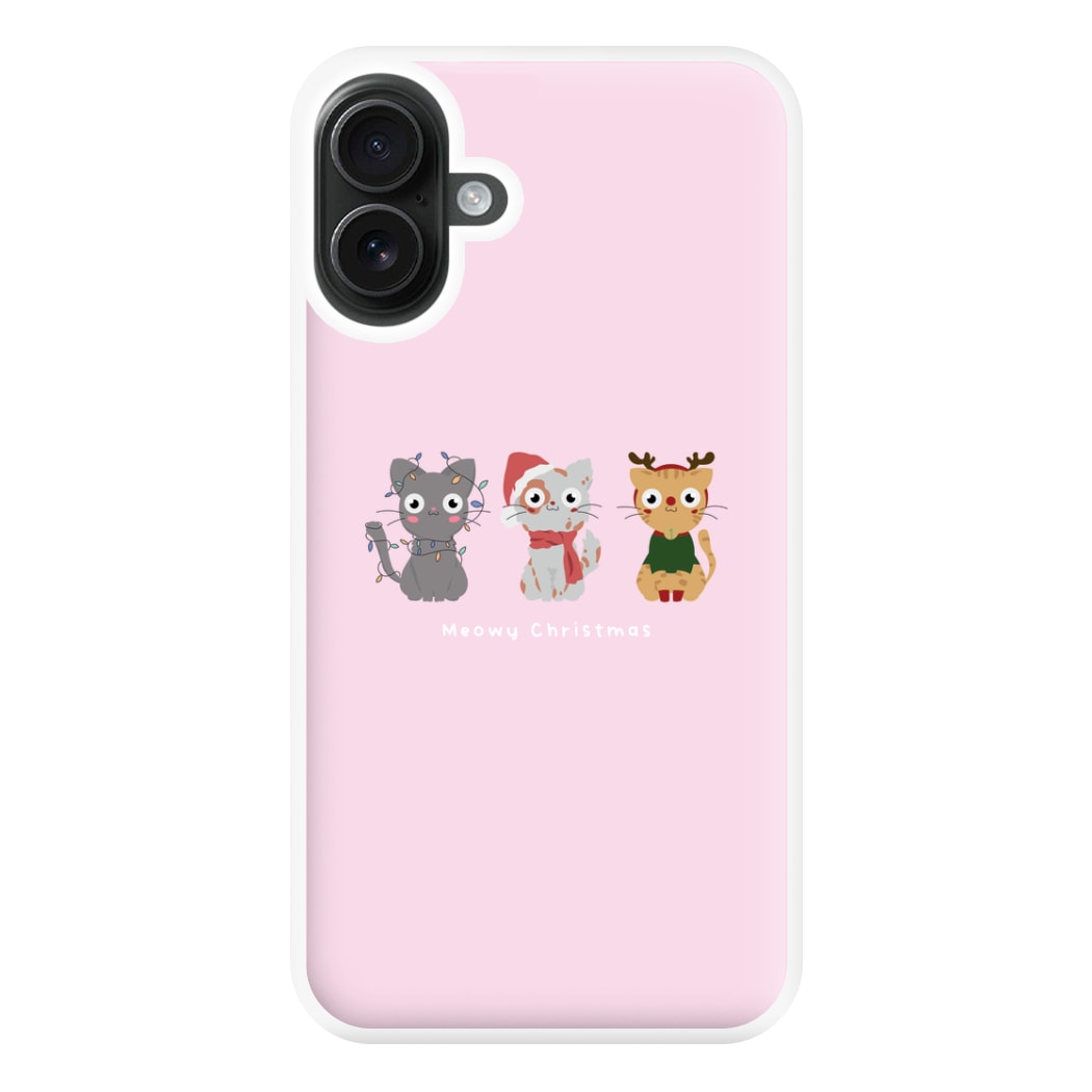 Meowy Christmas  Phone Case for iPhone 16 Plus