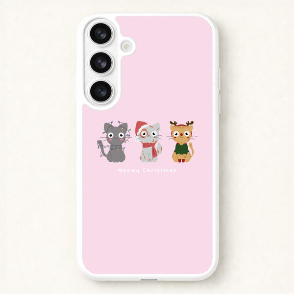 Meowy Christmas Phone Case for Galaxy S26 Plus