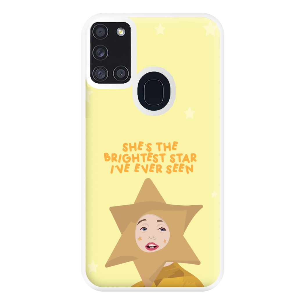 She's The Brightest Star I've Ever Seen - Christmas Phone Case for Galaxy A21s