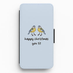 Happy Christmas You Tit - Christmas Flip / Wallet Phone Case