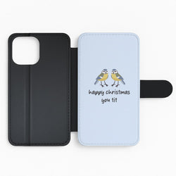 Happy Christmas You Tit - Christmas Flip Phone Case