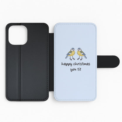 Happy Christmas You Tit - Christmas Flip Phone Case