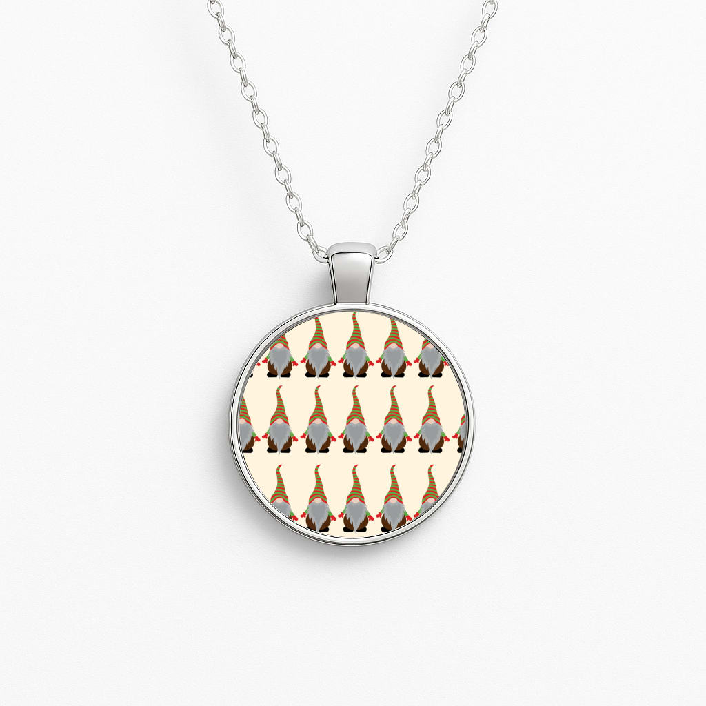 Gonk Pattern - Christmas  Necklace