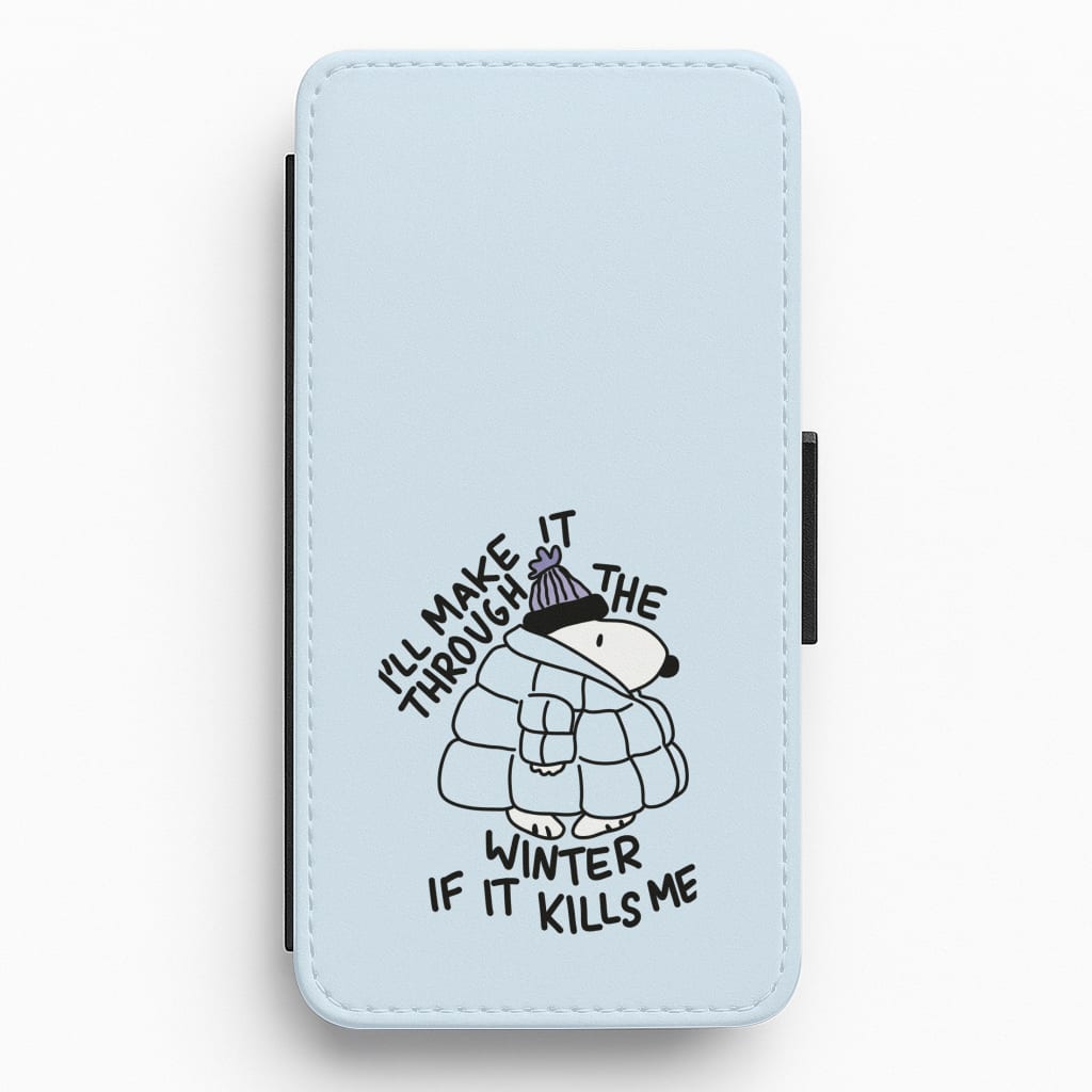 Puffer Jacket Beagle Flip / Wallet Phone Case