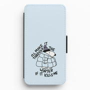 Puffer Jacket Beagle Flip / Wallet Phone Case 1